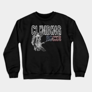 A Women Climbing Rocks Crewneck Sweatshirt